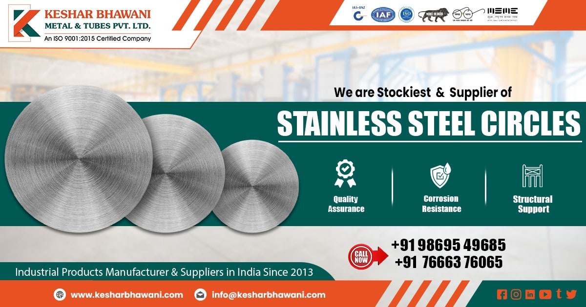 Supplier of Stainless Steel Circle in Gujarat