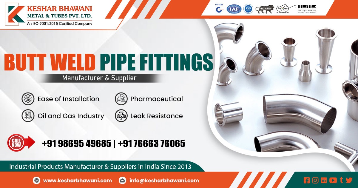 Butt Weld Pipe Fittings Supplier in Andhra Pradesh