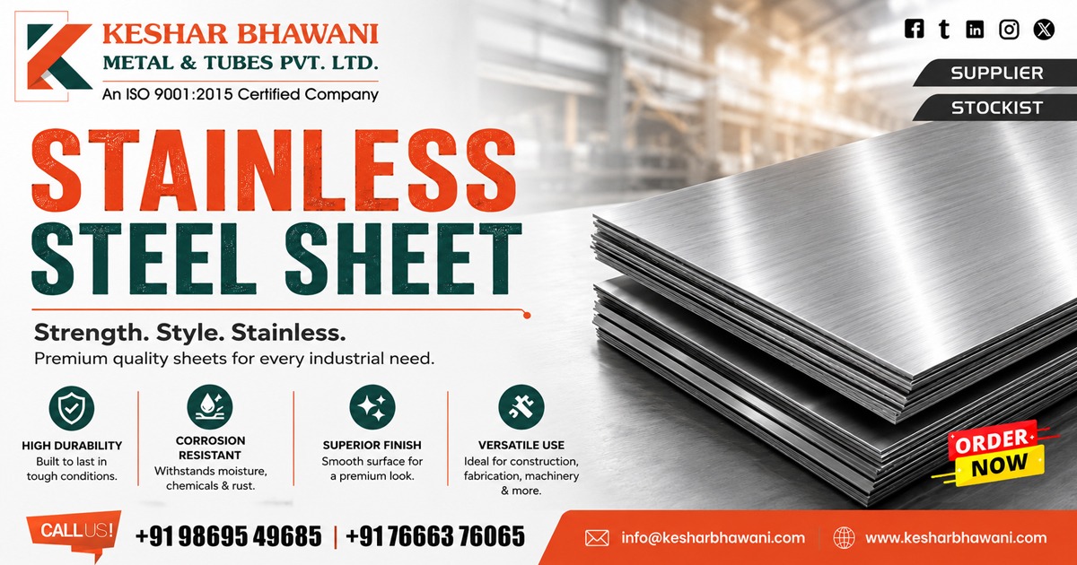 Stainless Steel Sheet Trader From Mumbai supplying premium quality stainless steel sheets